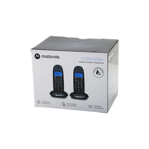 2PCS SİYAH DİJİTAL KABLOSUZ - TELSİZ TELEFON ARAYAN NO GÖRME 50 HAFIZA C-1002CB GO-53-vice ürün görseli 1