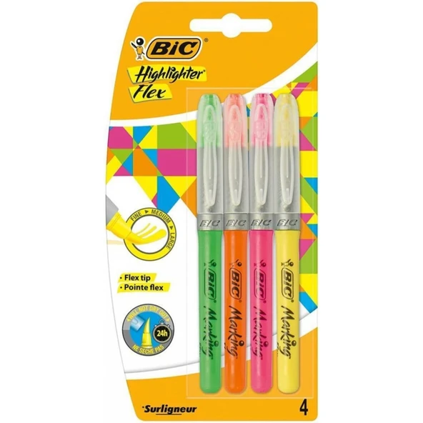 Bic Fosforlu 4 Lü Set ürün görseli 1