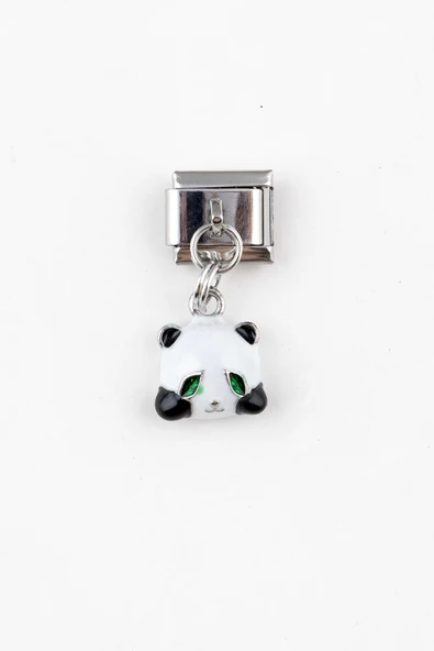 Sortie Aksesuar Panda ve Yaprak Figürlü Paslanmaz Çelik Italyan Charm Bileklik Kişiselleştirme Eki Link 060 ürün görseli 1