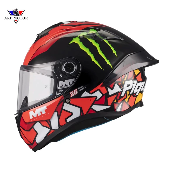 MT TARGO S PIQUERAS B5 PARLAK KASK 1 - Resim 2