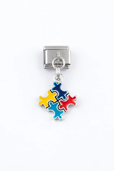 Sortie Aksesuar Puzzle Figürlü Paslanmaz Çelik İtalyan Charm Bileklik Kişiselleştirme Eki Link ürün görseli 1
