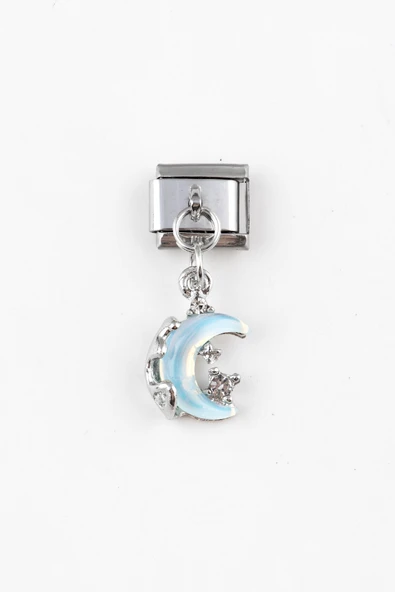 Sortie Aksesuar Hilal Figürlü Paslanmaz Çelik Italyan Charm Bileklik Kişiselleştirme Eki Link 057 ürün görseli 1