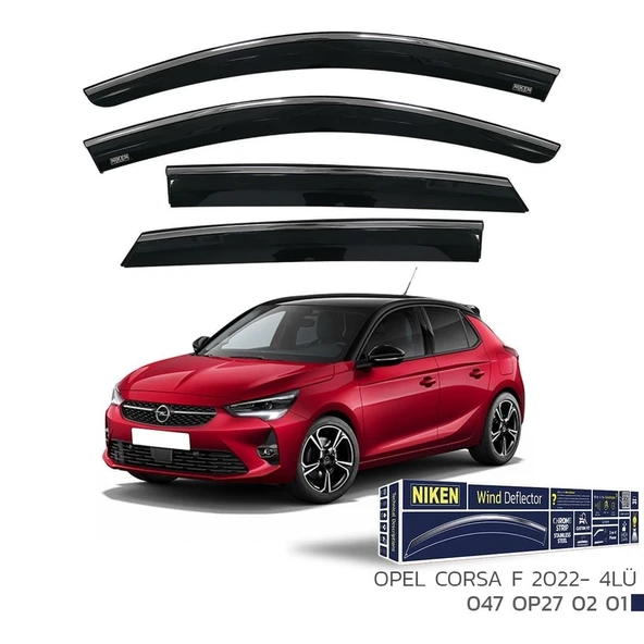 Niken Opel Corsa F Cam Rüzgarlığı Kromlu 4'Lü 2022+ Sonrası ürün görseli 1