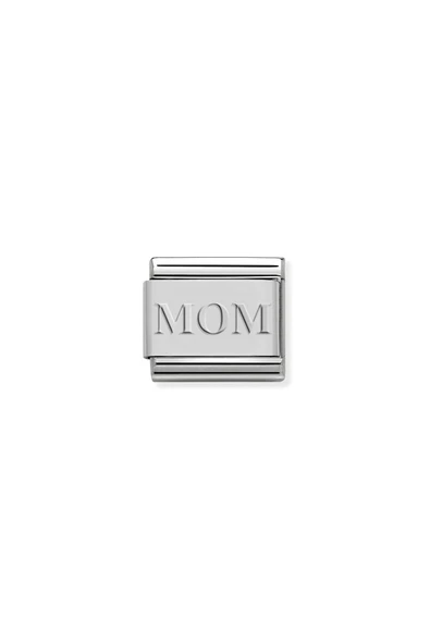 Sortie Aksesuar Mom Yazı "Anne" Figürlü Paslanmaz Çelik İtalyan Charm Bileklik Kişiselleştirme Eki Link ürün görseli 1