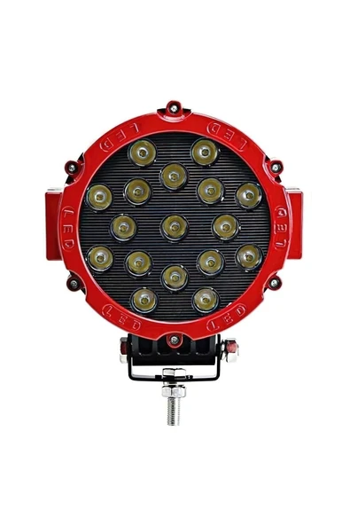 Off Road Sis Lambası Kırmızı 16 Cm Yuvarlak 17 Led 1 Adet ürün görseli 1