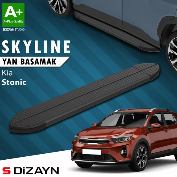 S-Dizayn Kia Stonic Skyline Siyah Yan Basamak 173 Cm 2017 Üzeri A+ Kalite ürün görseli 1