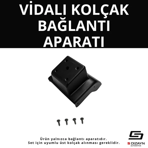 S-Dizayn Seat Ibiza ABS Vidalı Kol Dayama Kolçak Alt Adaptör 2017 Üzeri A+Kalite ürün görseli 1
