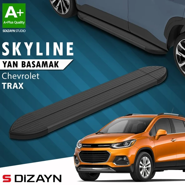 S-Dizayn Chevrolet Trax Skyline Siyah Yan Basamak 163 Cm 2013-2022 A+ Kalite ürün görseli 1