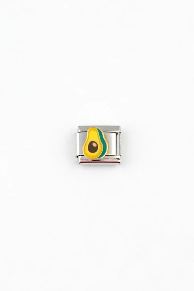 Sortie Aksesuar Mineli Mango Figürlü Paslanmaz Çelik İtalyan Charm Bileklik Kişiselleştirme Eki Link ürün görseli 1