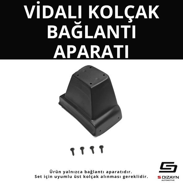 S-Dizayn Ford Connect ABS Vidalı Kol Dayama Kolçak Alt Adaptör 2009-2014 A+Kalite ürün görseli 1