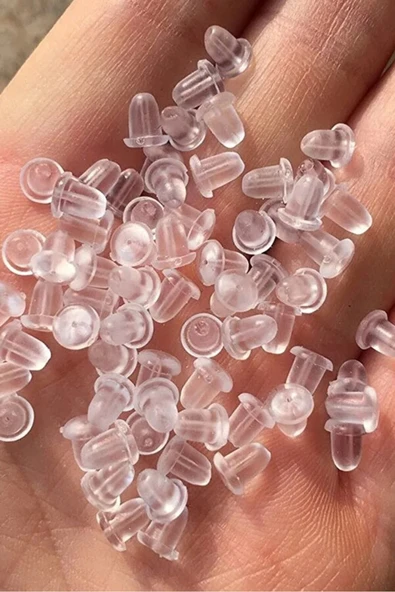 Sortie Aksesuar 20'li Silikon Küpe Arkası, Şeffaf Küpe Arkalığı 10 çift ürün görseli 1