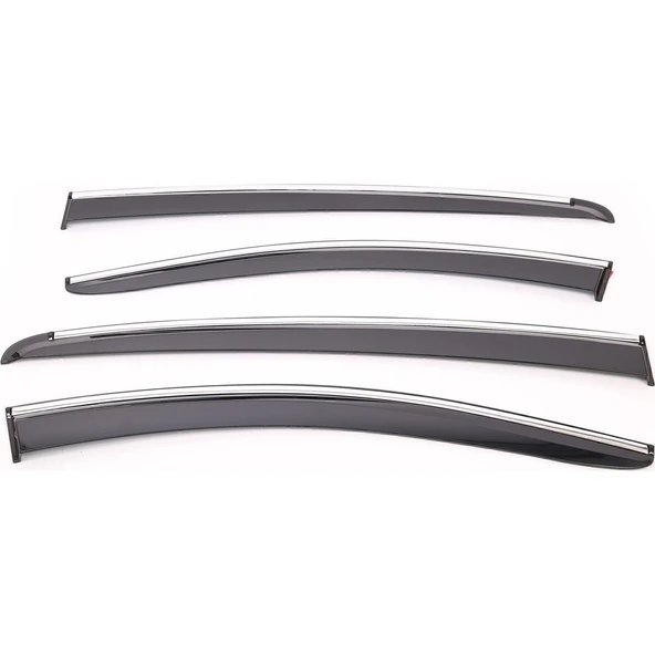 Sunplex TOYOTA Uyumlu COROLLA 2013-2018 Arası Chrome Style 4 Lü Set Kromlu Cam Rüzgarlığı Ön Ve Arka Parça ürün görseli 1