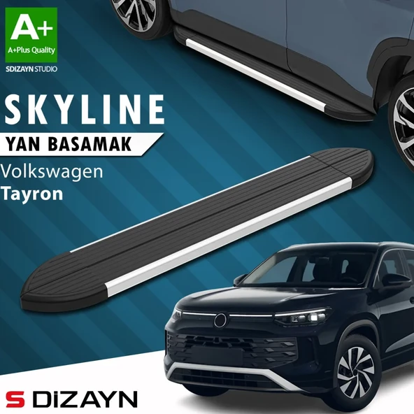 S-Dizayn VW Tayron 2 Skyline Aluminyum Yan Basamak 193 Cm 2024 Üzeri A+ Kalite ürün görseli 1