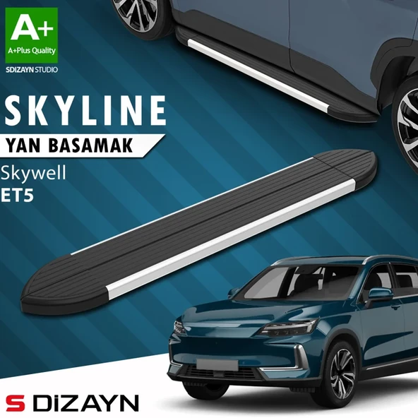 S-Dizayn Skywell ET5 Skyline Aluminyum Yan Basamak 193 Cm 2021 Üzeri A+ Kalite ürün görseli 1