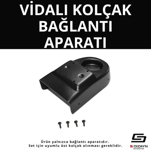 S-Dizayn Peugeot 207 ABS Vidalı Kol Dayama Kolçak Alt Adaptör 2006-2014 A+Kalite ürün görseli 1