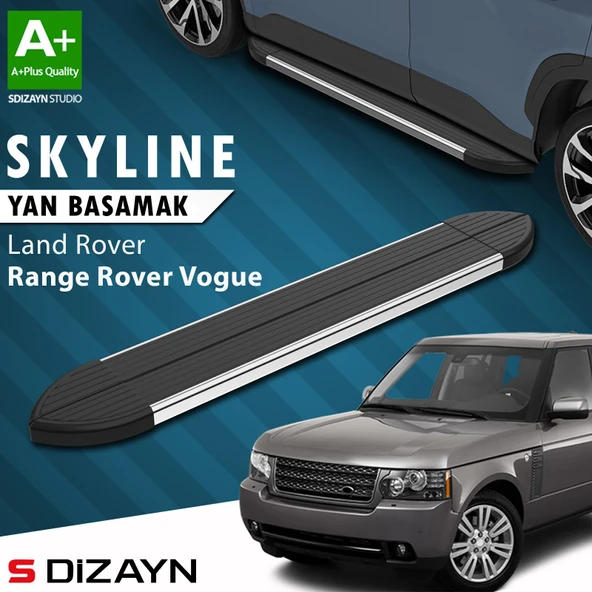 S-Dizayn Land Rover Range Rover Vogue 2 Skyline Krom Yan Basamak 183 Cm 2002-2012 A+ Kalite ürün görseli 1