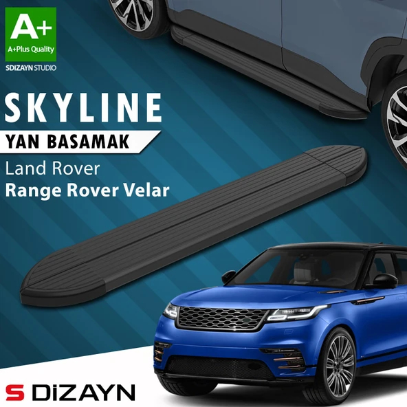 S-Dizayn Land Rover Range Rover Velar Skyline Siyah Yan Basamak 193 Cm 2017 Üzeri A+ Kalite ürün görseli 1