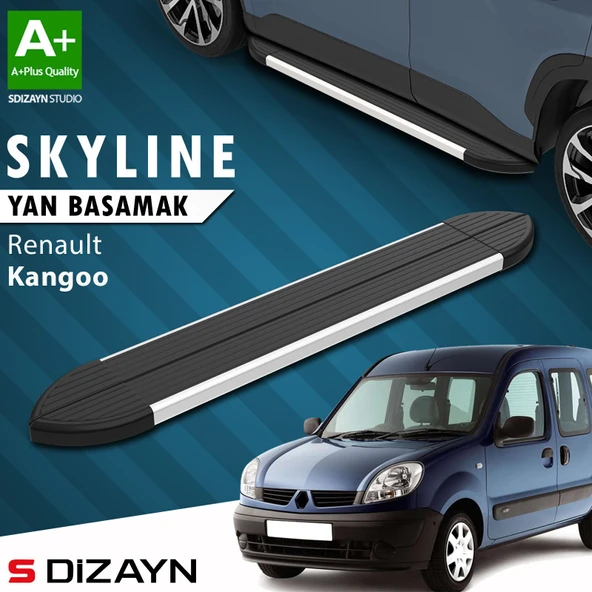 S-Dizayn Renault Kangoo Skyline Aluminyum Yan Basamak 183 Cm 1998-2007 A+ Kalite ürün görseli 1