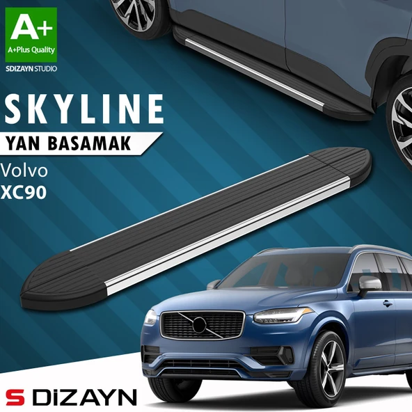 S-Dizayn Volvo XC90 2 Skyline Krom Yan Basamak 193 Cm 2015-2019 A+ Kalite ürün görseli 1