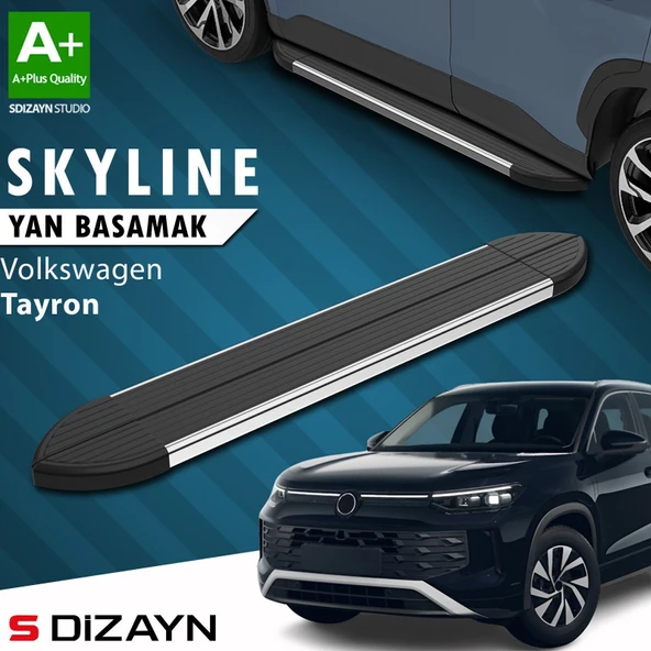 S-Dizayn VW Tayron 2 Skyline Krom Yan Basamak 193 Cm 2024 Üzeri A+ Kalite ürün görseli 1