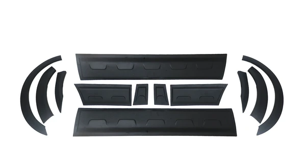 FORD TRANSIT 2002 Set 14 Parça Çamurluk Kaplama Siyah Mat Asa Kum Desen Uzun Şase ürün görseli 1