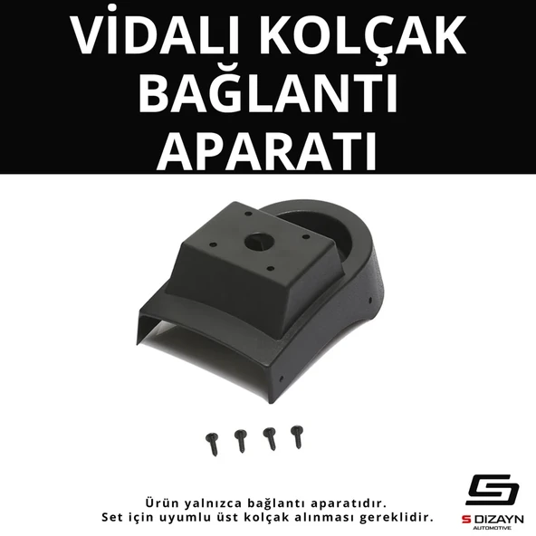 S-Dizayn Opel Corsa E ABS Vidalı Kol Dayama Kolçak Alt Adaptör 2014-2019 A+Kalite ürün görseli 1