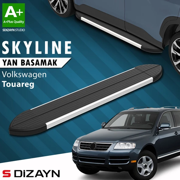 S-Dizayn VW Touareg Skyline Aluminyum Yan Basamak 193 Cm 2002-2010 A+ Kalite ürün görseli 1