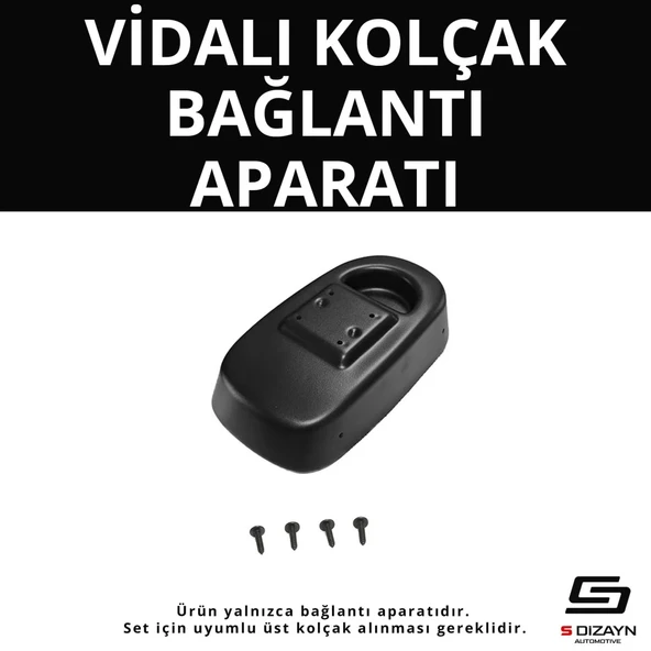 S-Dizayn Fiat 500X ABS Vidalı Kol Dayama Kolçak Alt Adaptör 2014 Üzeri A+Kalite ürün görseli 1
