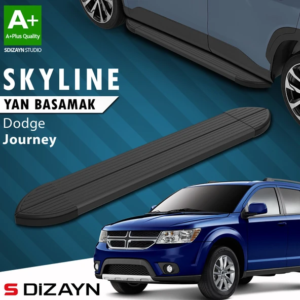 S-Dizayn Dodge Journey Skyline Siyah Yan Basamak 183 Cm 2008-2020 A+ Kalite ürün görseli 1