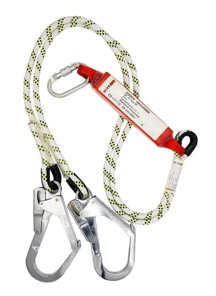 Ennalbur Çift Bacaklı Şok Emicili Lanyard Büyük Kancalı ürün görseli 1