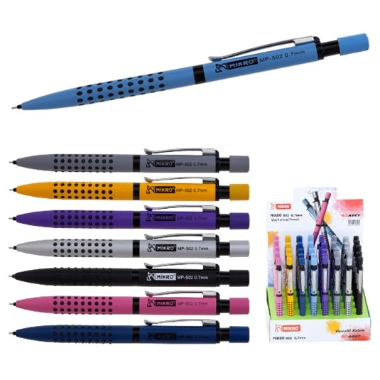 Mikro Versatil Kalem (Mekanik Kurşun Kalem) 0.7 Mm 502B-40 Standlı (40 Lı Paket) ürün görseli 1