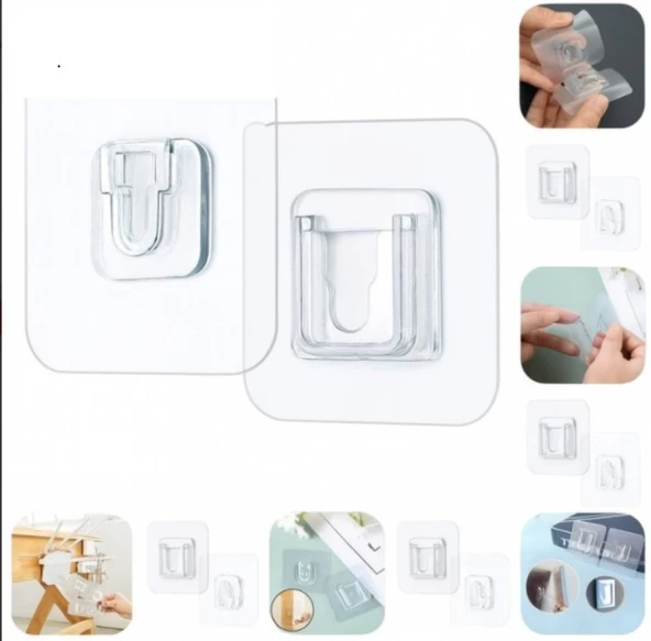 Geçmeli Klips Eşya Sabitleme Askısı 6lı Set ürün görseli 1