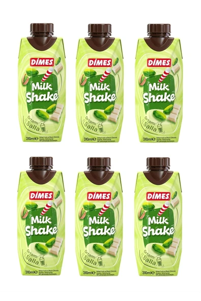 Dimes Milkshake Antep Fıstık Ve Beyaz Çikolata Aromalı 310 Ml X 6 Adet ürün görseli 1