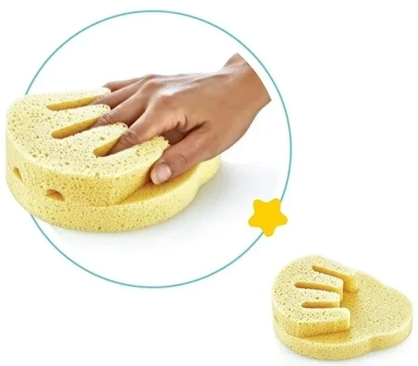 Babyjem Yumuşak Soft El Biçimli Bebek Yıkama Banyo Süngeri ürün görseli 1