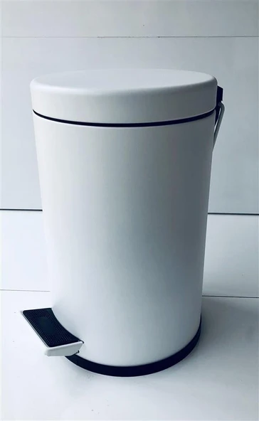 LİDER 5LT PEDALLI ÇÖP KOVASI-BEYAZ ürün görseli 1