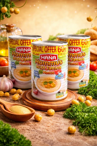 HANA HUMUS (NOHUT EZMESİ) - HOMMUS 400 GR X3 ADET ürün görseli 1