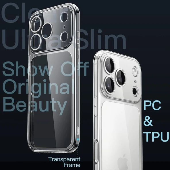 Abatech iPhone 17 Pro Şeffaf Telefon Kılıfı - Resim 5
