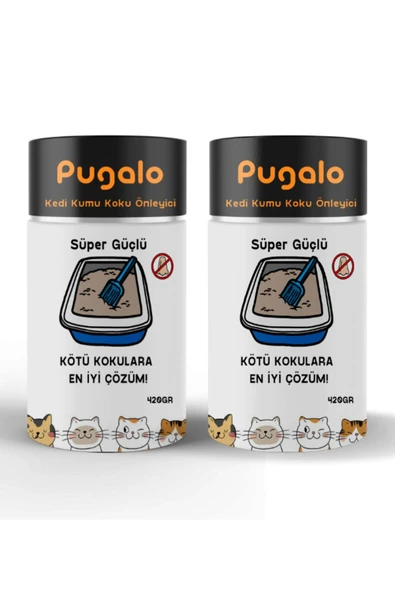 PUGALO Kedi Kumu Koku Giderici 420 Gr Aktif Karbon Koku Giderici 2'li ürün görseli 1