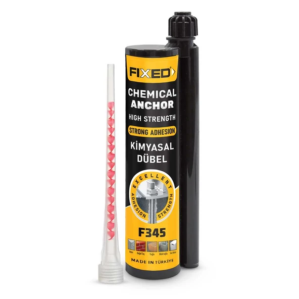 SGS1 Fixed F345 Kimyasal Dübel 345ml İki Bileşenli Polyester Reçine Gri ürün görseli 1