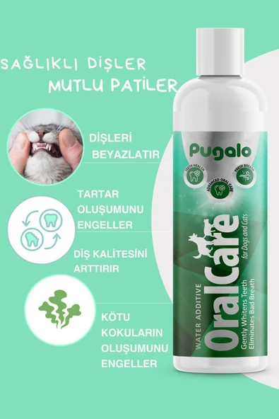 PUGALO Kedi Ve Köpekler Için Suya Damlatılan Koku Önleyici Ağız Ve Diş Bakım Damlası ürün görseli 1