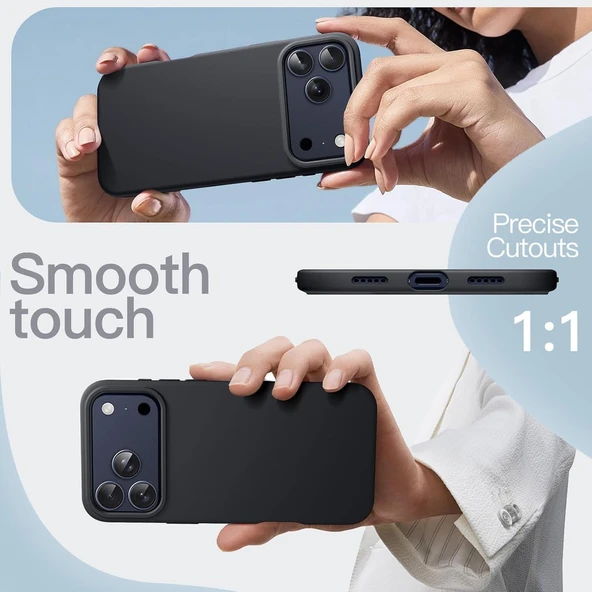 Abatech iPhone 17 Pro Max Siyah Lansman Kılıf - Resim 2