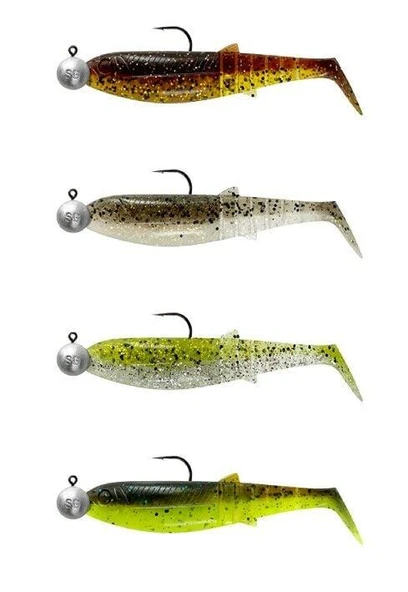 Savage Gear Cannibal Shad 10cm 9gr+10gr #3/0 Clear Water 4+4 Adet Sahte Balık ürün görseli 1