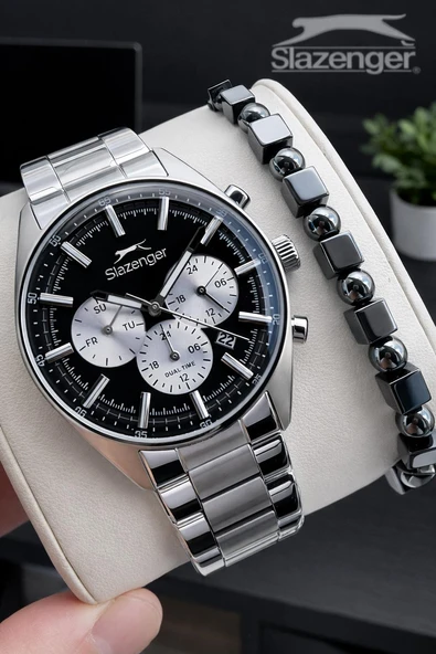Slazenger 2 Yıl Garantili İç Fonksiyonları Aktif 10 Atm Suya Dayanıklı Erkek Kol Saati FG.SL2602.350 ürün görseli 1