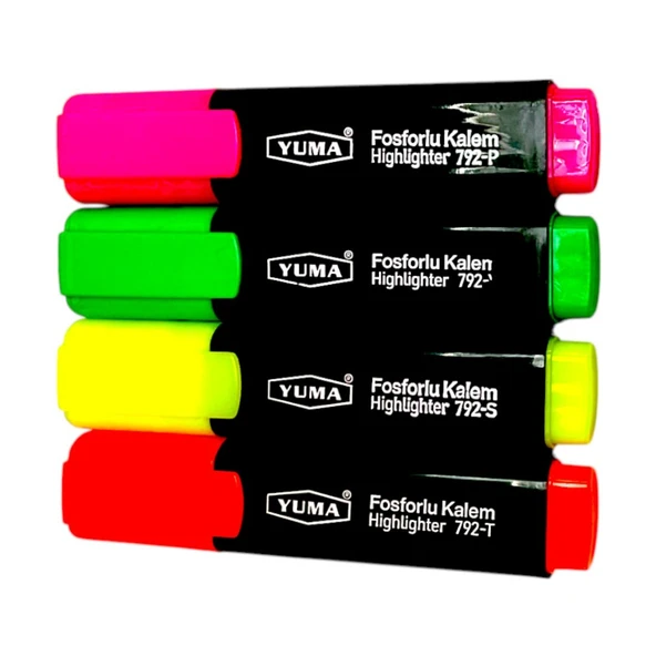 Fosforlu Blisterli Kalem 4 Lü Ym-792-4 - Resim 3