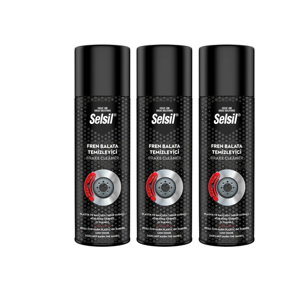 SELSİL FREN BALATA TEMİZLEME SPREYİ 500 ML 3 ADET Toz ve Yağ Giderici, Leke Bırakmayan Formül, 500 ml, Tüm Araçlarla Uyumlu ürün görseli 1