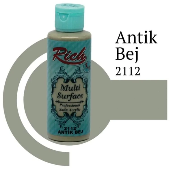 Rich Multi Surface 2112 Antik Bej Akrilik Boya 120 cc - Resim 2