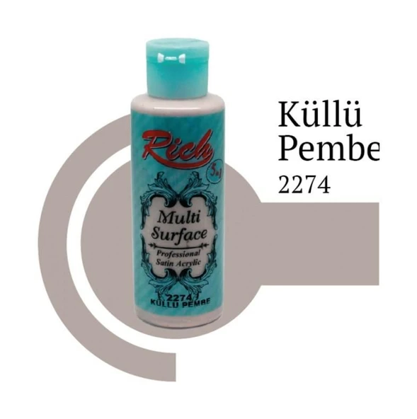 Rich Multi Surface 2274 Küllü Pembe Akrilik Boya 120 cc - Resim 2