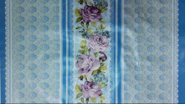 Florista Lisa Mavi Masa Örtüsü 1 Metre ürün görseli 1