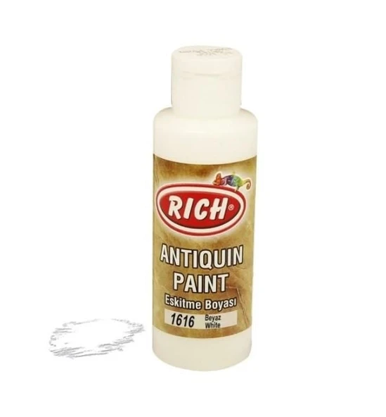 Rich 1616 Beyaz 120 ml Eskitme Ahşap Boyası ürün görseli 1