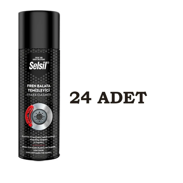 SELSİL FREN BALATA TEMİZLEME SPREYİ 500 ML 24 ADET Toz ve Yağ Giderici, Leke Bırakmayan Formül, 500 ml, Tüm Araçlarla Uyumlu ürün görseli 1